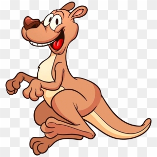 Clip Art Laughing Happy Kangaroos - Cartoon Of A Kangaroo Jumping, HD ...