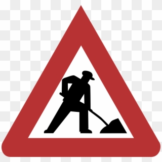 Construction Site Warning Road Sign - Road Signs In Latvia, HD Png Download