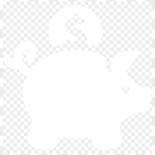 Free Png No Costs, Direct Profit - Piggy Bank Icon White, Transparent Png