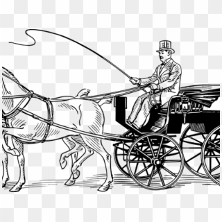 Horse Cart Black And White, Hd Png Download - 640x480 (#2461063) - Pinpng