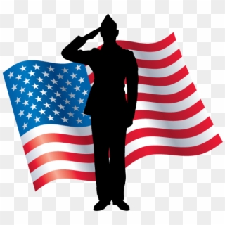 Woman Soldier Salute Silhouette - Saluting Soldier Clipart, HD Png ...