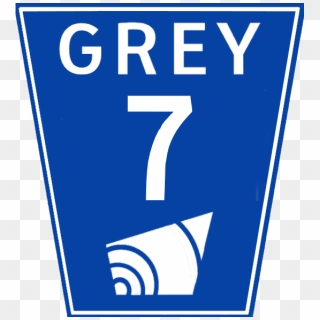 Grey Road 7 Sign - Sign, HD Png Download