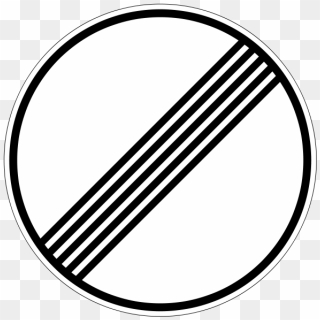 The Definite German Road Sign , Png Download - Road Sign White With Black Diagonal Line, Transparent Png