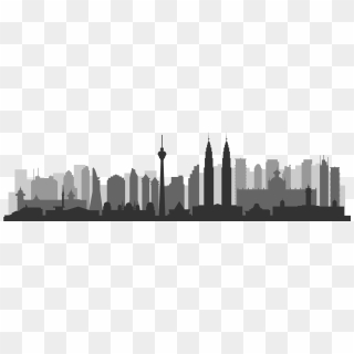 Kuala Lumpur Skyline Black Silhouette - Malaysia City Silhouette, HD ...