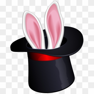 Cool Bunny Magic Hat Clipart - Clip Art Rabbit In A Hat Magic, HD Png ...