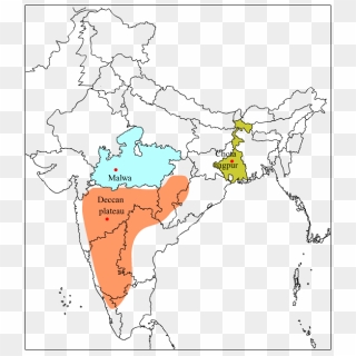 Mark The Deccan, Malwa And Chhota Nagpur Plateau On - North South ...