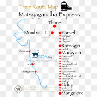 Matsyagandha Express Route Map - Mumbai To Goa Railway Station List, HD ...