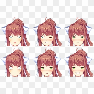 Oc Edited Mediachibi Monika Casual Outfit Sprites Png - Doki Doki  Literature Club Monika Cute, Transparent Png, free png download