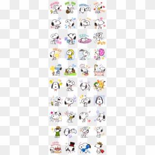 Snoopy☆funny Faces - Snoopy Line Stickers, HD Png Download