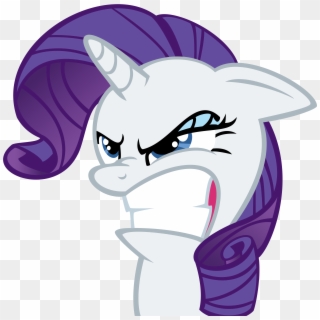 Mlp Rarity Funny Face - Mlp Rarity Angry Vector, HD Png Download