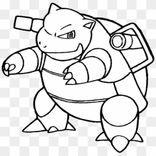 Blastoise Drawing - Blastoise Black And White, HD Png Download ...