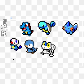 Pokemon Water Starters - Pokemon Water Starter Pixel Art, HD Png Download