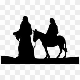 Silhouette - Mary And Joseph, HD Png Download - 701x471 (#34568) - PinPng