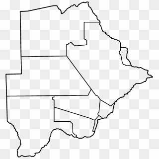 Botswana Districts Blank - Map Of Botswana Black And White, HD Png ...