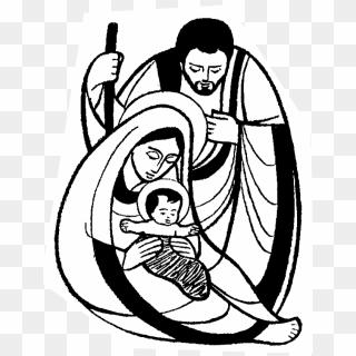 Natal Jesus Png - Holy Family Clipart Black And White, Transparent Png ...