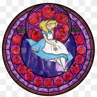 Alice S Stained Glass Window Disney Leading Ladies, HD Png Download