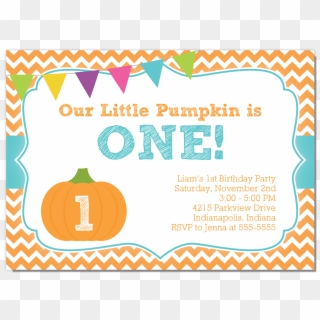 Our Little Pumpkin - Unisex Baby Shower Invitation Template, HD Png Download