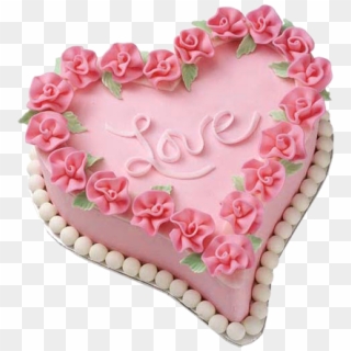 Heart Shape Happy Birthday Cake - Pastel Para El 14 De Febrero, HD Png ...