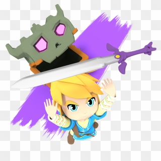 3d Model Of Link In Chibi/toon Style Of The Game The - Cartoon, HD Png Download