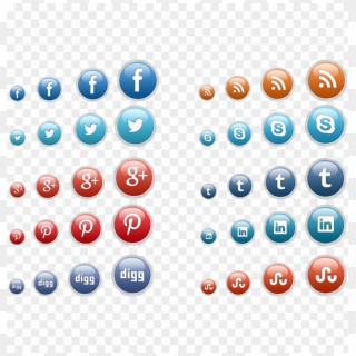 Free Png Social Media Icon Buttons - Social Media Icons Png Download 3d, Transparent Png