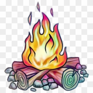 Vector Campfire Sketch - Camp Fire Clipart, HD Png Download