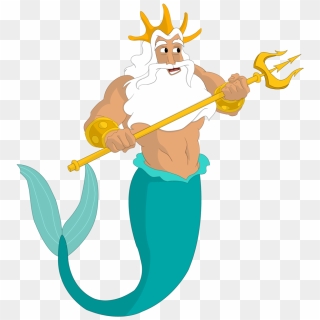 King Triton Little Mermaid Clipart , Png Download - King Triton Little 