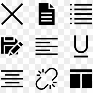 Text Editor Symbols - Text Edit Icon Set, HD Png Download - 600x564 ...