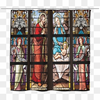 Church Window Shower Curtain - Stained Glass, HD Png Download