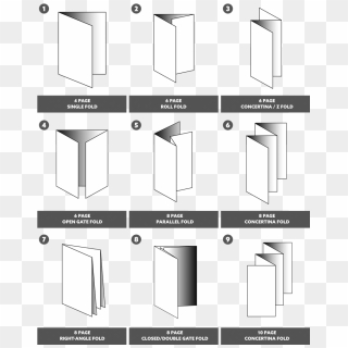 West London Print Fold Types - Types Of Page Folds, HD Png Download ...