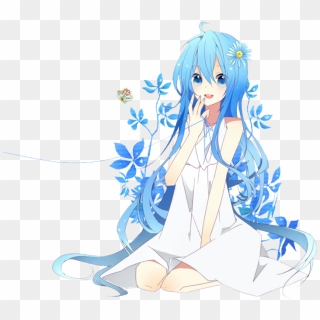 Anime Blue Hair Render Anime Girl Blue Hair Render Hd Png Download 728x679 Pinpng