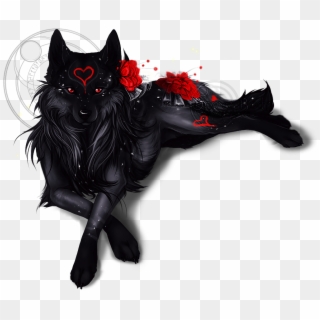 Wolf Eyes Drawing - Anime Wolf Black And Red, HD Png Download