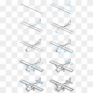 Airplane Drawing Paper Line Art Cartoon - Plane Step By Step, HD Png ...