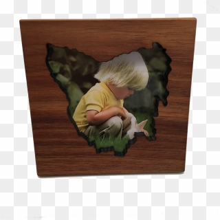 Tasmanian Map Shaped Blackwood Photo Frame - Little Boys Are Made, HD Png Download