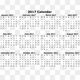 2017 Calendar Png Transparent Images - Calendar 2018 South Africa, Png ...