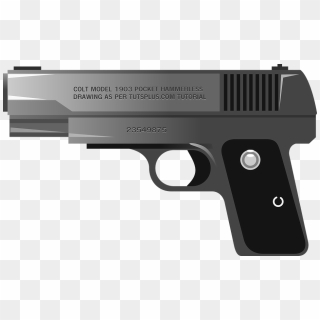 Colt Firearm Hammerless Handgun Pocket Weapon - Handgun Clip Art, HD ...