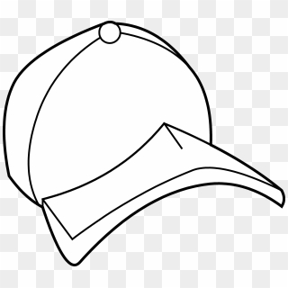 Baseball Hat Baseball Cap Coloring Page Free Clip Art - Drawing, HD Png Download Baseball Hat Baseball Cap Coloring Page Free Clip Art - Drawing, HD Png Download