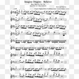 Believer Imagine Dragons Sheet Music For Piano Musescore Bohemian Rhapsody Piano Sheet Mama Hd Png Download 773x976 Pinpng