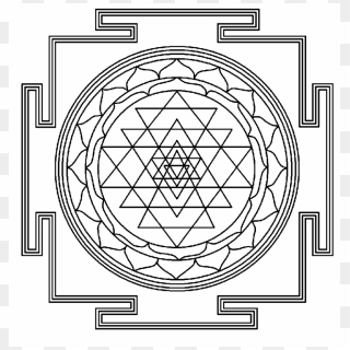 Desi Yantra Desi Yantra - Black-and-white, HD Png Download - 5779x1080 ...