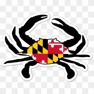 Maryland Crab Full Print Sticker - Maryland State Flag, HD Png Download ...