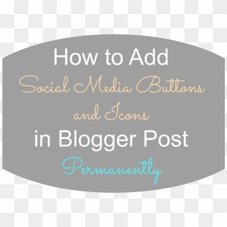 How To Add Social Media Buttons & Icons In Blogger - Sewing, HD Png Download
