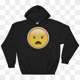 Frowning Face With Open Mouth-just Emoji - Billie Eilish Black Hoodie ...