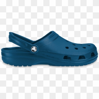 transparent blue crocs