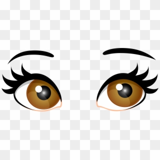 Female Eyes Clipart Transparent Background, Female Cartoon Eye