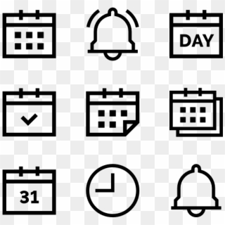 Time And Date Collection - Date Time Location Icons, HD Png Download