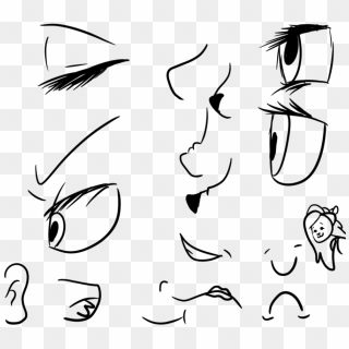 Eyes And Nose Drawing At Getdrawings - Drawing, HD Png Download