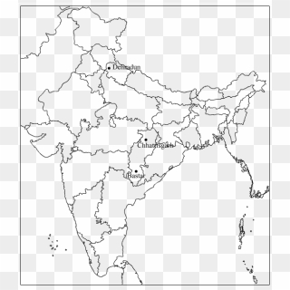 Mark The Deccan, Malwa And Chhota Nagpur Plateau On - North South 