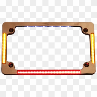 Frame Lp Truflex Chrome - Led Motorcycle License Plate Frame, HD Png ...