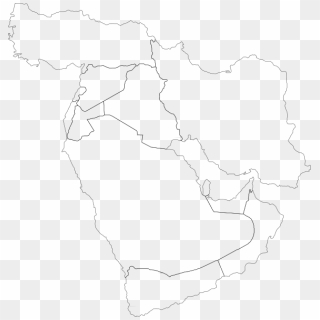 Maps Vector Outline - Outline Map Of Gcc Countries, HD Png Download ...