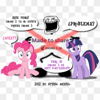 Linux, Pinkie Pie, Safe, Spanish, Trollface, Twilight - Pinkie Pie, HD Png Download