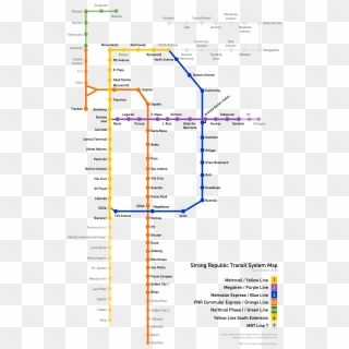 Metro Manila Future Mrt Map - Lrt Mrt Map Philippines, HD Png Download ...